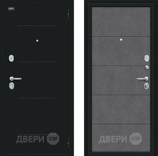 Дверь Bravo Граффити-1 Букле черное/Slate Art