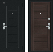 Дверь Bravo Райт Букле черное/Wenge Veralinga 860х2050 мм