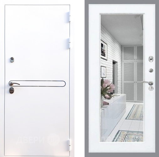 Дверь Стоп Лайн Вайт Зеркало Силк Сноу