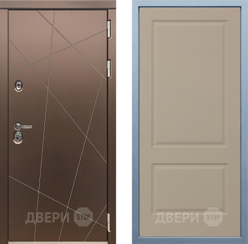 Входная металлическая Дверь Дива МД-50 Д-7 Шампань