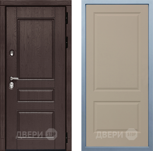 Входная металлическая Дверь Дива МД-90 Д-7 Шампань