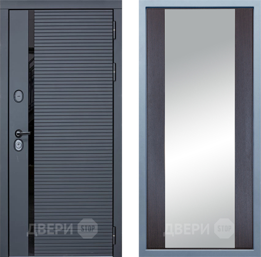 Дверь Дива МХ-45 STR Д-15 Зеркало Венге