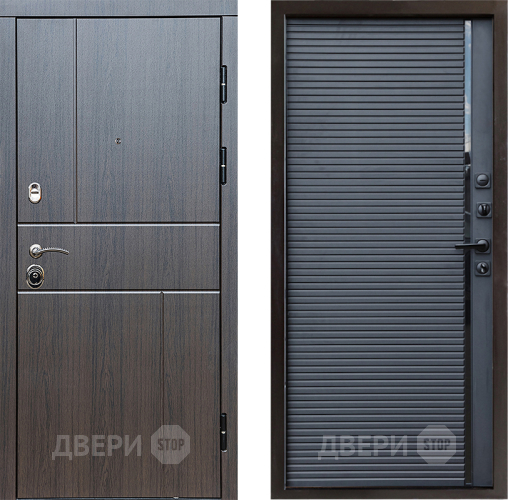 Входная металлическая Дверь Престиж Горизонт Венге Porte Черный кварц