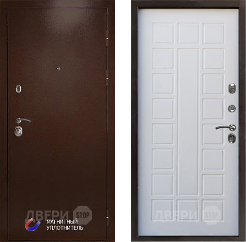 Входная металлическая Дверь Престиж Медь Престиж Белое дерево