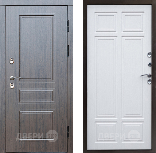 Входная металлическая Дверь Престиж TERMO с терморазрывом Классика Премиум Лиственница белая