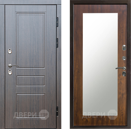 Дверь Престиж TERMO с терморазрывом Классика Зеркало пастораль Дуб