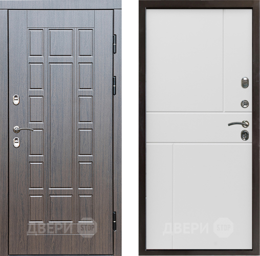 Дверь Престиж TERMO с терморазрывом Престиж Горизонт Бетон белый