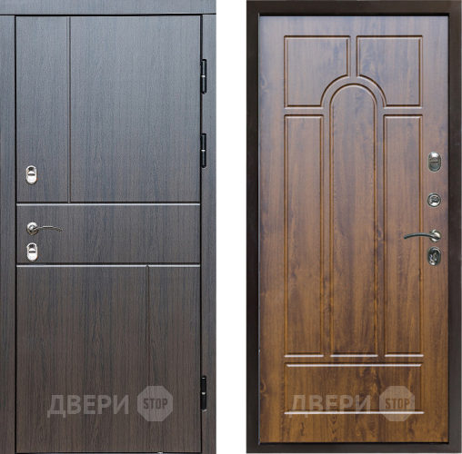 Входная металлическая Дверь Престиж TERMO с терморазрывом Горизонт Венге Арка Дуб