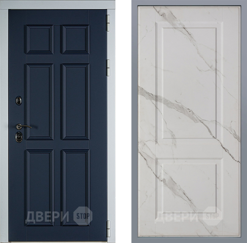 Дверь Заводские двери Стокгольм Доррен Мрамор белый