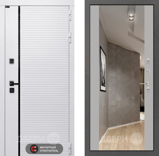 Дверь Лабиринт (LABIRINT) Royal Зеркало Максимум Грей софт