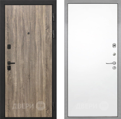 Дверь Интекрон (INTECRON) Профит Black Дуб Турин Гладкая Силк Сноу