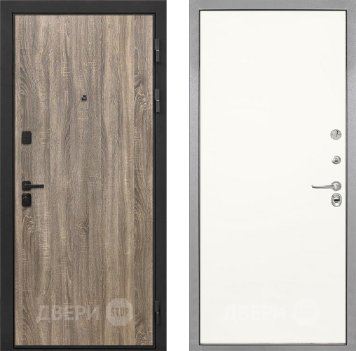 Дверь Интекрон (INTECRON) Профит Black Дуб Турин Гладкая Слоновая кость