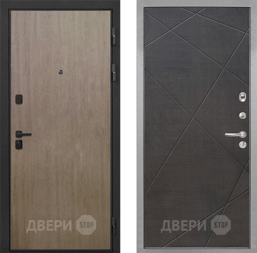 Входная металлическая Дверь Интекрон (INTECRON) Профит Black Венге Коричневый Лучи-М Венге распил кофе