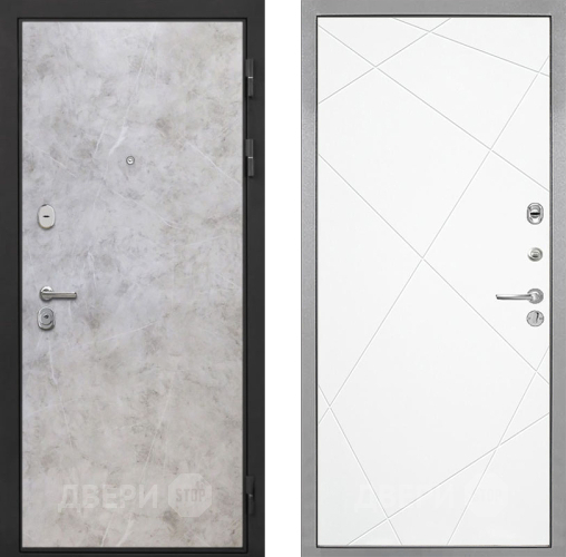 Дверь Интекрон (INTECRON) Гектор Мрамор Светлый Лучи-М Софт милк