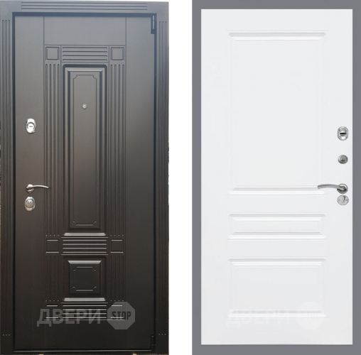 Входная металлическая Дверь Рекс (REX) 9 FL-243 Силк Сноу