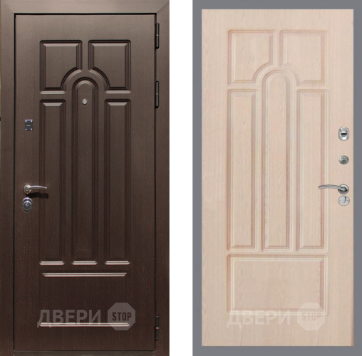 Входная металлическая Дверь Рекс (REX) Эврика FL-58 Беленый дуб