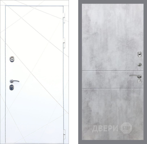 Дверь Рекс (REX) 13 Силк Сноу FL-290 Бетон светлый