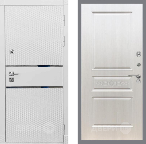 Входная металлическая Дверь Рекс (REX) 15 Силк Сноу FL-243 Лиственница беж