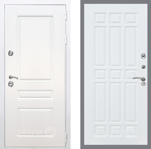 Входная металлическая Дверь Рекс (REX) Премиум-н Силк Сноу FL-33 Силк Сноу