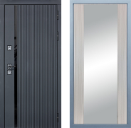Дверь Дива МХ-46 STR Д-15 Зеркало Сандал белый 960х2050 мм